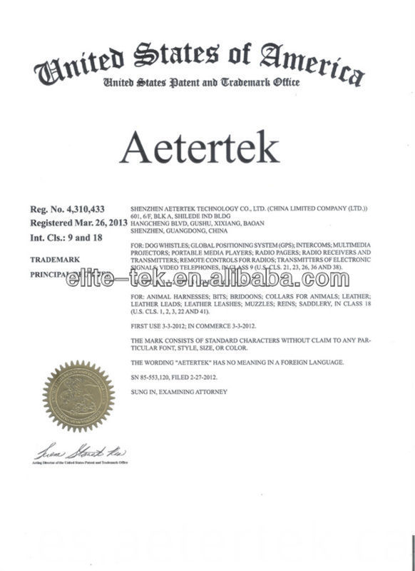 China Collar de entrenamiento para perros a distancia Aetertek AT-919C